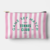 Game Set Match Après Tennis Club Pink Stripe アクセサリーポーチ (正面)