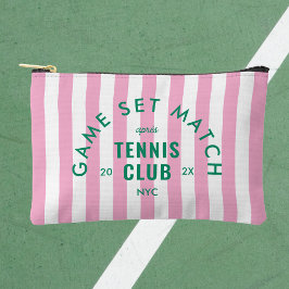 Game Set Match Après Tennis Club Pink Stripe アクセサリーポーチ