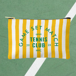 Game Set Match Après Tennis Club Yellow Stripe アクセサリーポーチ