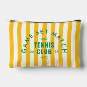 Game Set Match Après Tennis Club Yellow Stripe アクセサリーポーチ (正面)