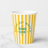 Game Set Match Après Tennis Club Yellow Stripe 紙コップ (裏面)