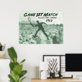 Game Set Match: Vintage Tennis poster ポスター (ホームオフィス)