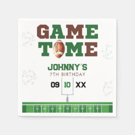 Game Time American Football Birthday スタンダードカクテルナプキン