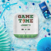 Game Time American Football Birthday ペーパープレート (パーティー)