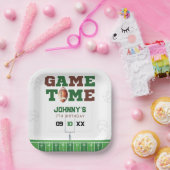 Game Time American Football Birthday ペーパープレート (パーティー)