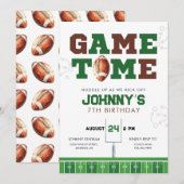 Game Time American Football Birthday Invitation 招待状 (正面/裏面)