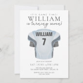 Game Time Football Jersey Birthday  招待状 (正面)