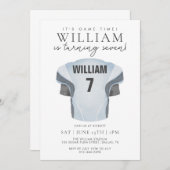 Game Time Football Jersey Birthday  招待状 (正面/裏面)