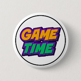 Game Time Sports Hype Motivation 缶バッジ