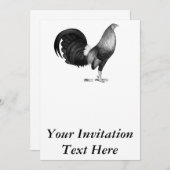 Gamecock赤のハッチング 招待状 (正面/裏面)