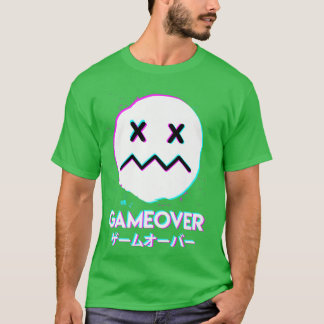 Gameover Acid Smile Techno Music Japan design  Tシャツ