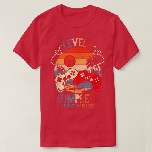 Gamer 2nd Wedding Anniversary Level 2 Complete Gam Tシャツ (デザイン正面)
