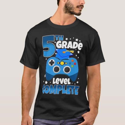 Gamer 5th Grade Level Complete Graduation Girls Bo Tシャツ (正面)