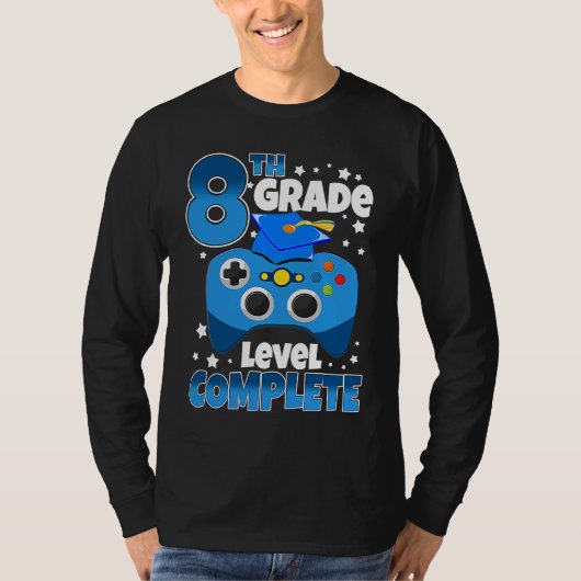 Gamer 8th Grade Level Complete Graduation Girls Bo Tシャツ (正面)