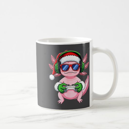 Gamer Axolotl Christmas Shirt Funny Video Game San コーヒーマグカップ (右)
