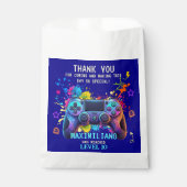 Gamer Birthday Blue Splatter Paint Video Game フェイバーバッグ (正面)