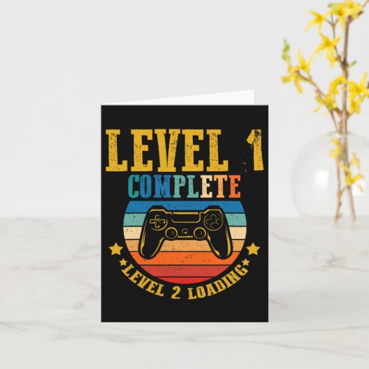 Gamer Birthday Level 1 Complete Level 2 Loading An カード (黄色い花)