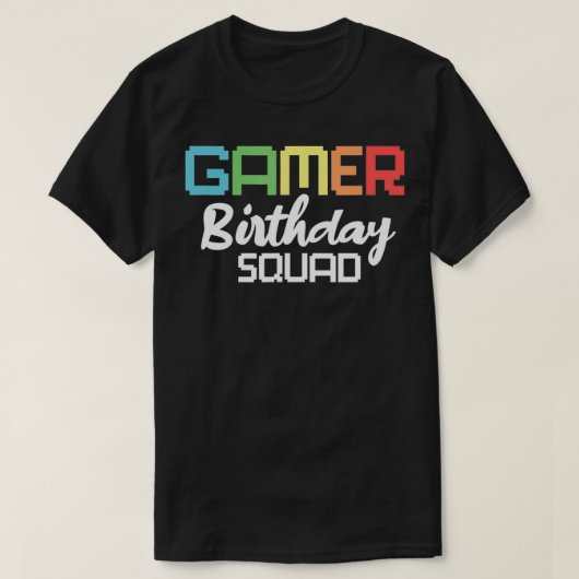 Gamer Birthday Squad Video Game Gaming BDay Party Tシャツ (デザイン正面)