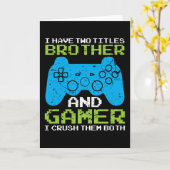 Gamer Brother Gameゲームコンソール誕生日ギフト カード (黄色い花)