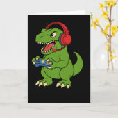 Gamer Bruh dinosaur Video Games Gift for Boys Teen カード (黄色い花)
