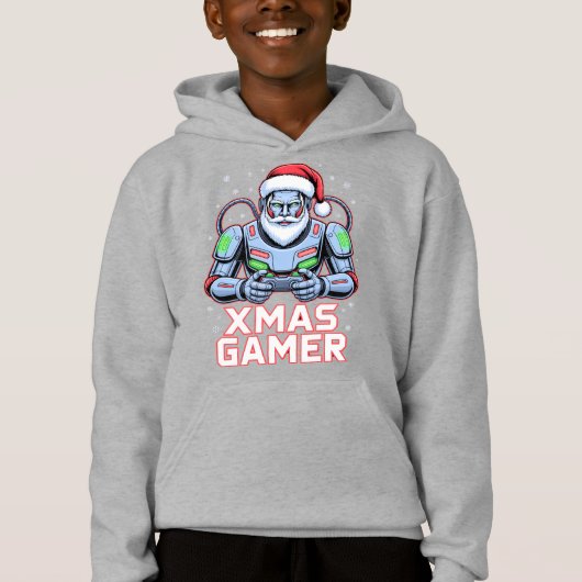 Gamer Christmas Gifts Cyber Santa Robot Xmas Gamer (正面)