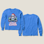 Gamer Christmas Gifts Cyber Santa Robot Xmas Gamer (デザイン 正面＆背面)