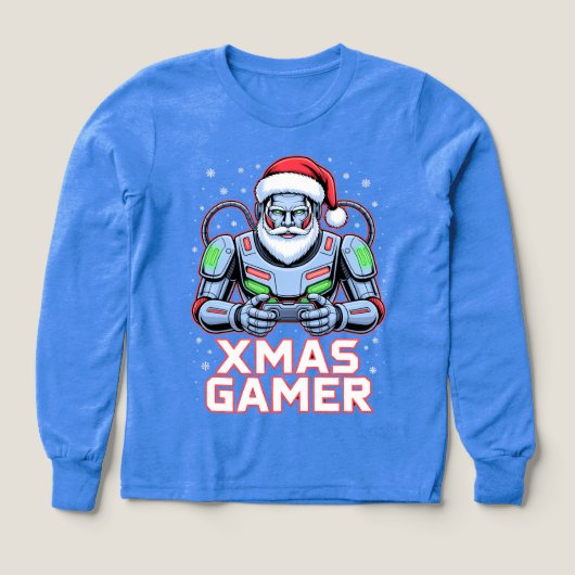 Gamer Christmas Gifts Cyber Santa Robot Xmas Gamer (デザイン正面)