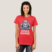 Gamer Christmas Gifts Cyber Santa Robot Xmas Gamer Tシャツ (正面フル)