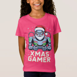 Gamer Christmas Gifts Cyber Santa Robot Xmas Gamer Tシャツ