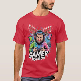 Gamer Christmas Gifts Gamer Mode On Holiday Gaming Tシャツ