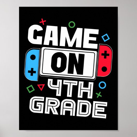 Gamer Ck To School Funny Game 4th Grade Kids Boys  ポスター (正面)