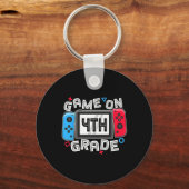 Gamer Ck To School Funny Game On 4th Grade Kids Bo キーホルダー (正面)
