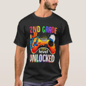 Gamer Ck To School Gamepad 2nd Second Grade Level  Tシャツ (正面)