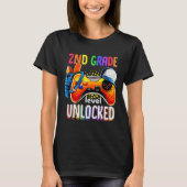 Gamer Ck To School Gamepad 2nd Second Grade Level Tシャツ (正面)