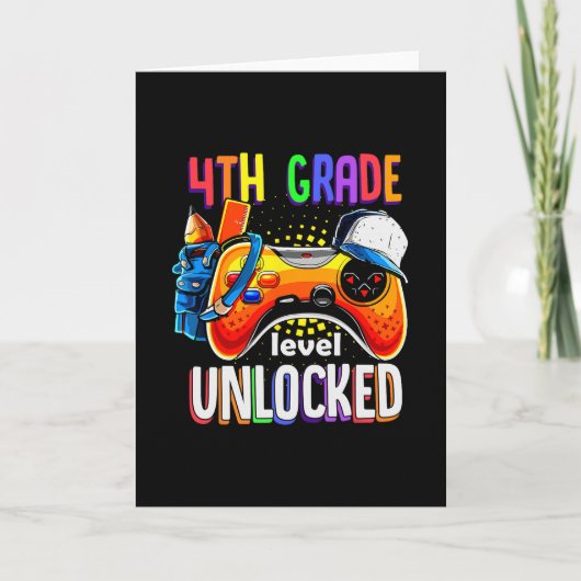 Gamer Ck To School Gamepad 4th Fourth Grade Level  カード (正面)