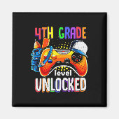 Gamer Ck To School Gamepad 4th Fourth Grade Level  マグネット (正面)