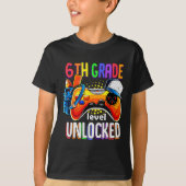 Gamer Ck To School Gamepad Sixth 6th Grade Level U Tシャツ (正面)
