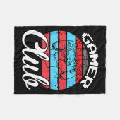 Gamer Club Funny Gaming Quotes Gift For Players  フリースブランケット (正面(横))