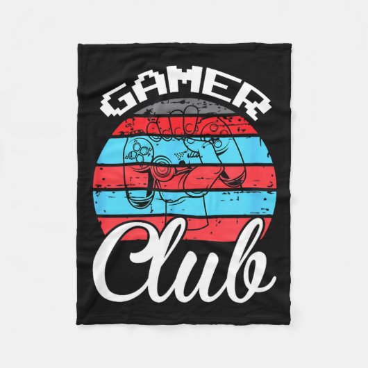Gamer Club Funny Gaming Quotes Gift For Players  フリースブランケット (正面)