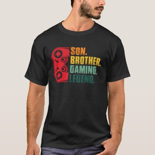 Gamer  Controller Gaming Son Brother Playing Sarca Tシャツ (正面)