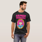 Gamer Cute Princess Video Game  For Her Tシャツ (正面フル)