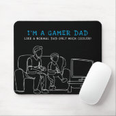 Gamer Dad | モノグラム父の日 マウスパッド (マウス)