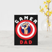 Gamer Dad Funny Gaming Quotes Cool Fathers Gift  カード (黄色い花)