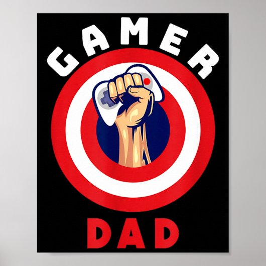 Gamer Dad Funny Gaming Quotes Cool Fathers Gift  ポスター (正面)