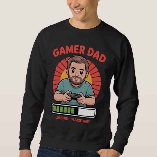 Gamer Dad tshirt for video game lovers and fathers スウェットシャツ (正面)