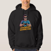 Gamer dad tshirt Legendary Gamer Dad パーカ (正面)