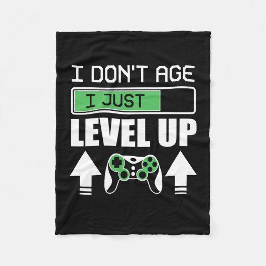 Gamer Do Not Age I Just Level Up フリースブランケット (正面)