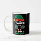 Gamer Elf Matching Family Group Christmas Party Py コーヒーマグカップ (左)
