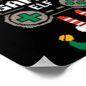 Gamer Elf Matching Family Group Christmas Party Py ポスター (角)