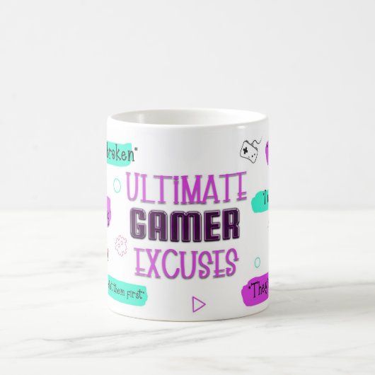 Gamer Excuses Mug – I’m Not Losing, I’m Lagging コーヒーマグカップ (中央)
